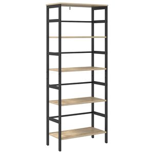vidaXL Рафт за книги 4 нива 60 х 29,5 х 149 см Инженерна дървесина