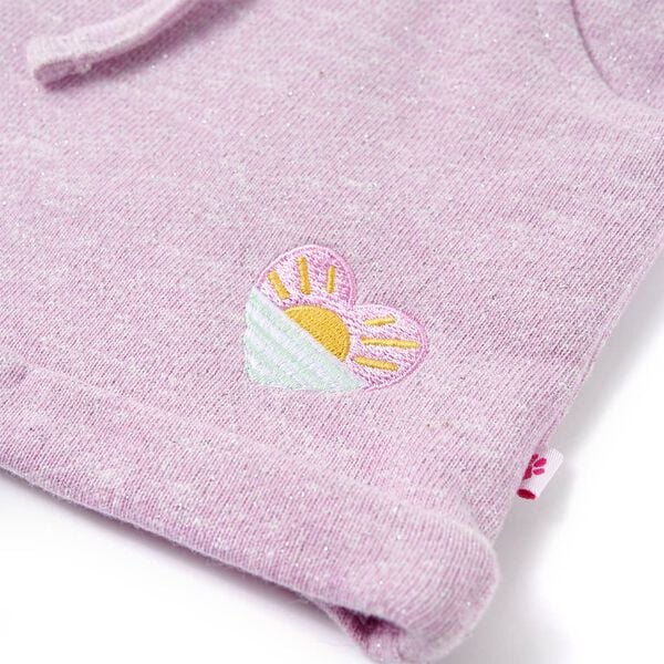 Детски къси панталони с шнурове, микс лила, 116