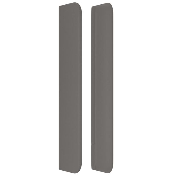 vidaXL Горна табла с уши, сива, 183x16x118/128 см, изкуствена кожа