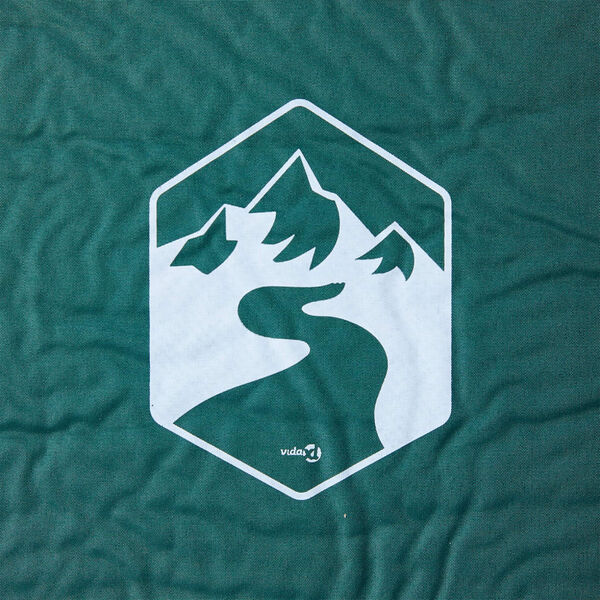 vidaXL Самонадуваем дюшек за къмпинг с възглавница за 1 човек зелен