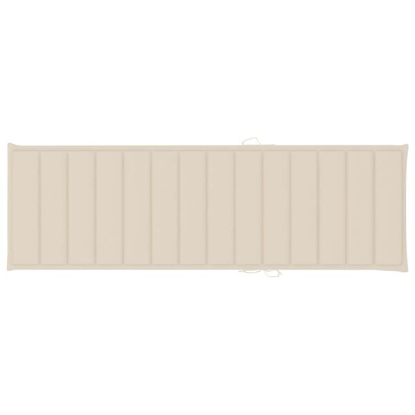 vidaXL Градински шезлонг с шалте, акациево дърво масив