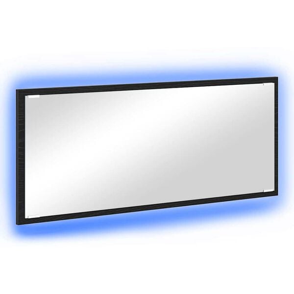 vidaXL Огледало с огледало Черния дъб 90 x 8,5 x 37 см Инженерно дърво