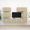 vidaXL Комплект ТВ шкафове от 6 части, дъб сонома, инженерно дърво