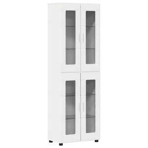 vidaXL Висок шкаф FLORIN 60 x 35 x 182 см Бяло Инженерна дървесина