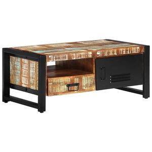 vidaXL Маса за кафе, 100x50x41 см, регенерирана дървесина масив