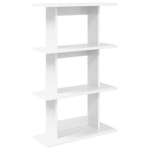 vidaXL Стенен рафт Монтиране на стена Бяло 56 x 20 x 90 см