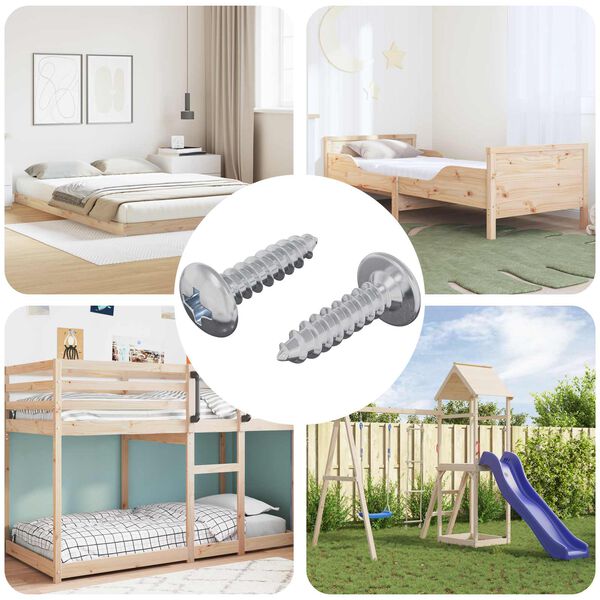 vidaXL Винт 2 pcs Сребрист M4 x 16 мм Стомана