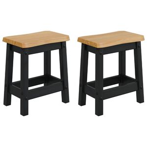 vidaXL Бар стол EKAI 2 бр. Черно 40 x 29 x 45,5 см