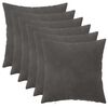 vidaXL Калъфка за възглавница 6 pcs HEERLEN Тъмносиво 40 x 40 cm