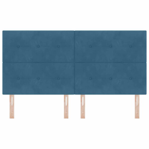 vidaXL Облегалка за глава с таблото Тъмен син 180 cm Изкуствена