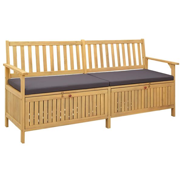 vidaXL Пейка с място за съхранение с възглавница със съхранение