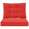 vidaXL Възглавница за диван на открито 2 pcs Червено Полиестер