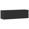 vidaXL Комплект ТВ шкафове от 3 части, черен, инженерно дърво