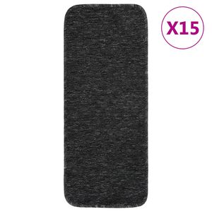 vidaXL Противоплъзгащи стелки за стълби, 15 бр, 60x25 см, антрацит