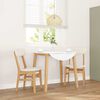 vidaXL Трапезни столове с възглавници 2 бр масивна дървесина гума