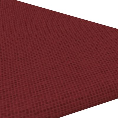 vidaXL Стенни панели, 12 бр, виненочервени, 30x30 см, плат, 0,54 м²