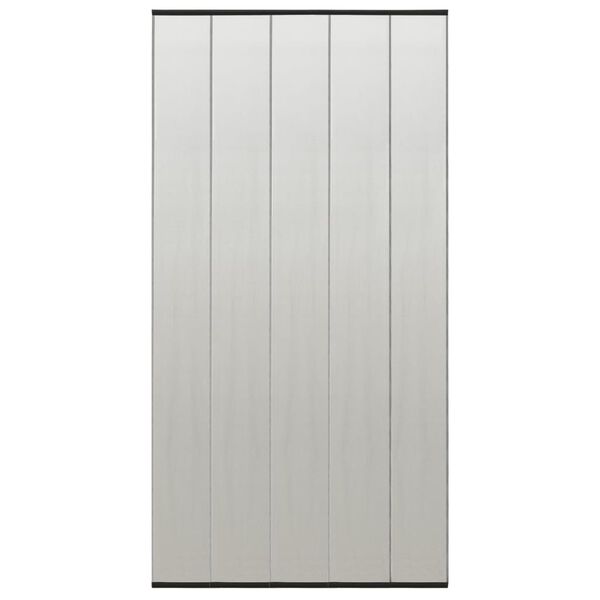 vidaXL Комарник за врата с мрежеста завеса от 5 части черен 120x240 см