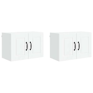 vidaXL Стенен шкаф PORTO 2 pcs Бяло 60 x 31 x 40 см Инженерно дърво