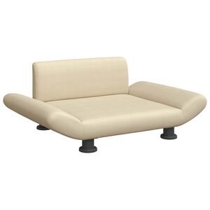 vidaXL Кучешко легло кремаво 70x45x28 см текстил