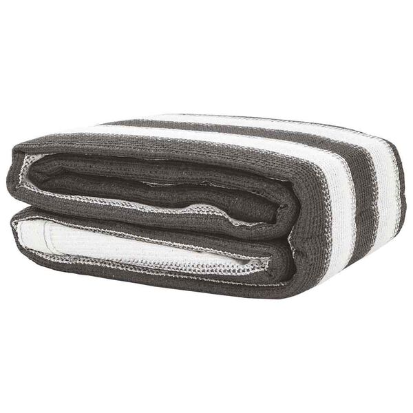 vidaXL Килим за палатка, антрацит и бяло, 400x400 см, HDPE