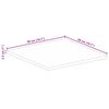 vidaXL Плот за маса, 50x50x2,5см, квадратен, масивно дърво грубо манго