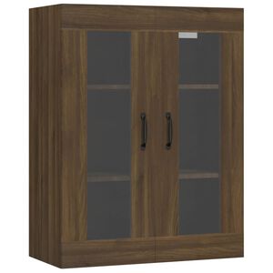 vidaXL Окачен стенен шкаф, кафяв дъб, 69,5x34x90 см