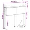 vidaXL Табла за легло за съхранение с зарядна станция Кафяв дъб 75 cm