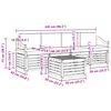 vidaXL Комплекти дивани 5 pcs Натурален и Крема Солидно акациево дърво