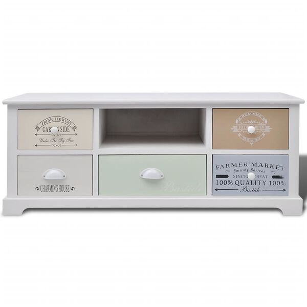 vidaXL ТВ шкаф във френски стил, дърво