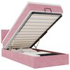 vidaXL Османска легло с матрак и LED, розово, 100x200 см, кадифе