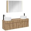 vidaXL Комплект шкафове за баня 4 pcs Дъб артизан Инженерна дървесина