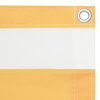 vidaXL Балконски параван, бяло и жълто, 90x400 см, оксфорд плат