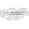 vidaXL Комплект дивани за открито 7 pcs Естествен