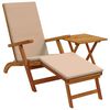 vidaXL Сгъваем и reclining шезлонг 2 бр. Солидно акациево дърво Таупе