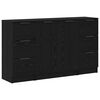 vidaXL Служебен шкаф 3 бр. Черния дъб 121 x 30 x 70 см