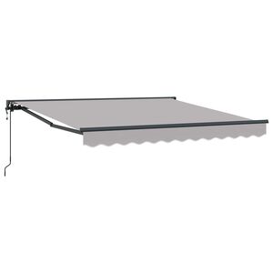 vidaXL Рамка за сенник Светлосиво 300 x 250 cm Полиестер с PU покритие