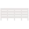 vidaXL Табла за спалня, бяла, 140x3x80 см, борово дърво масив
