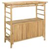 vidaXL Външна бар маса Естествен 110 x 50 x 105 см Бамбук