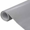 vidaXL Фолиа за кола, 2 бр, 4D сребристи, 100x150 см+50x150 см
