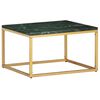 vidaXL Кафе маса зелена 60x60x35 см естествен камък мраморна текстура
