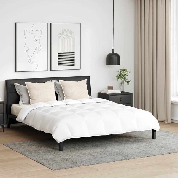 vidaXL Комплект завивки с възглавница 3 pcs Бяло Пухени пера