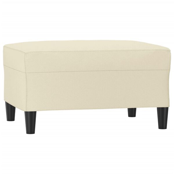 vidaXL Табуретка, кремава, 70x55x41 см, изкуствена кожа