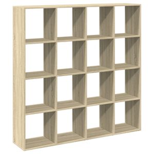 vidaXL Библиотека, дъб сонома, 137,5x29x137,5 см, инженерно дърво