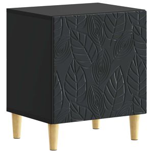 vidaXL Нощно шкафче Черно 43 x 34,5 x 50 см Инженерна дървесина