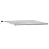 vidaXL Ръчно прибираща се тента с LED, антрацит и бял, 500x300 см
