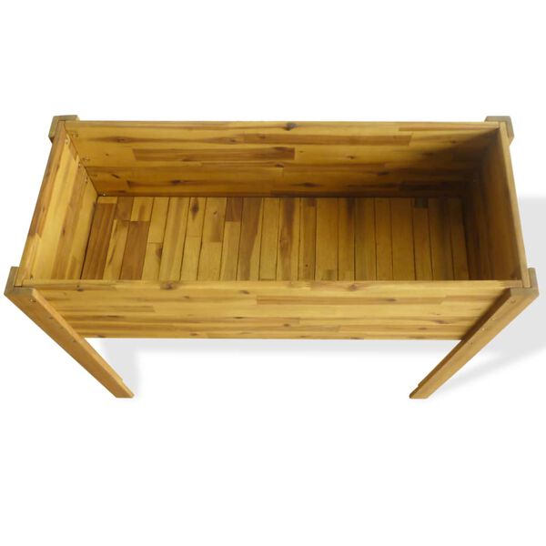 vidaXL Градинска повдигната леха, акациева дървесина масив
