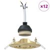 vidaXL Прожектор 12 pcs Златист 9 x 9 x 2.5 см Метал