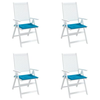 vidaXL Възглавници за столове 4 бр сини 50x50x3 см Оксфорд плат