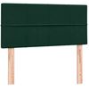 vidaXL Боксспринг легло с матрак, тъмнозелено, 90x210 см, кадифе