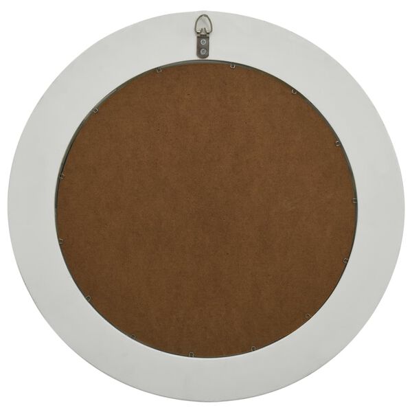 vidaXL Стенно огледало, бароков стил, 50 см, бяло